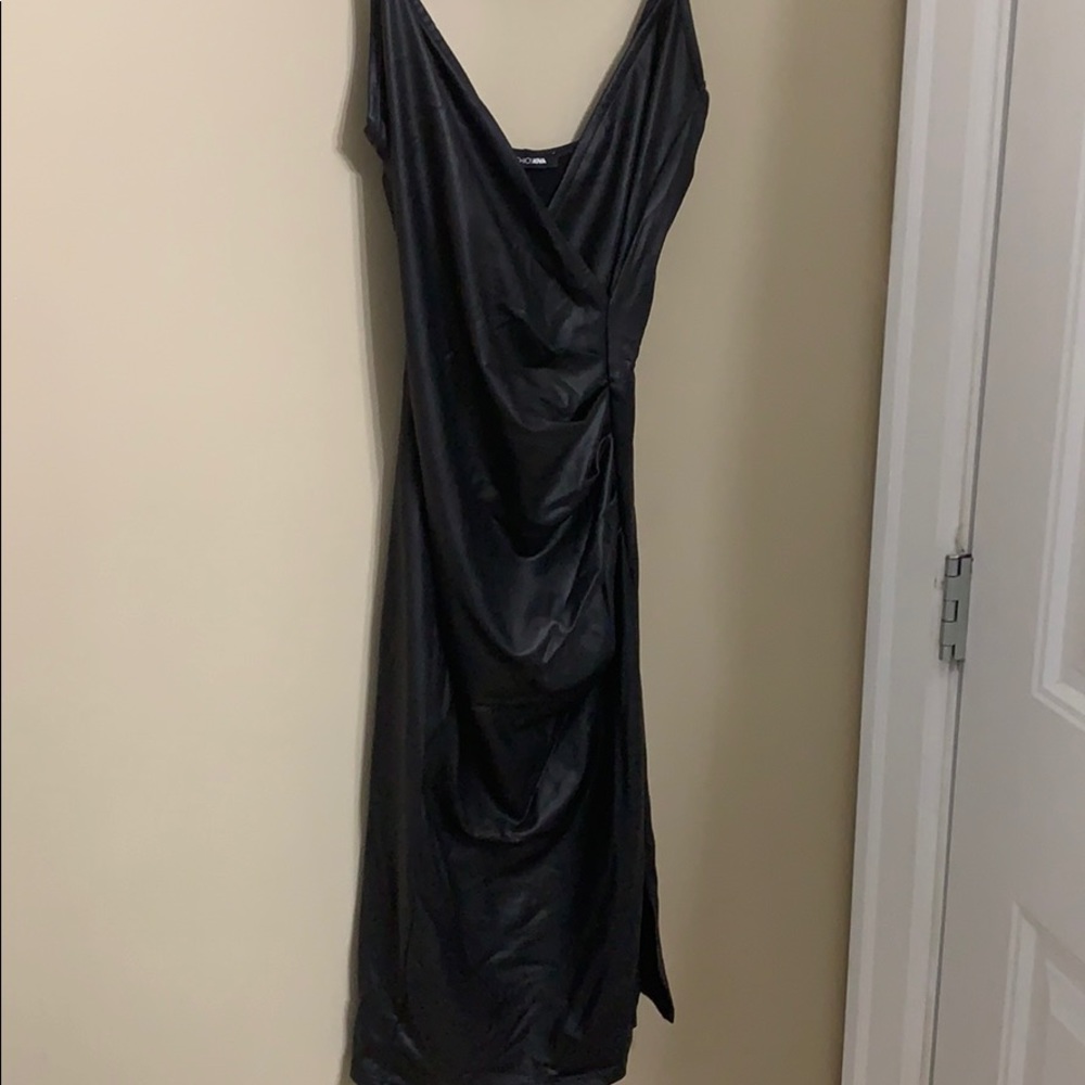Faux leather dress